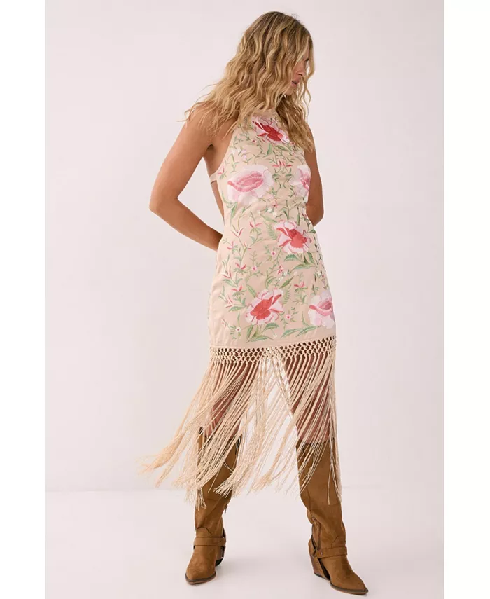 Женское мини-платье с бахромой и бисером на шее Nasty Gal, коричневый/бежевый
Женское мини-платье с бахромой и бисером на шее Nasty Gal, коричневый/бежевый