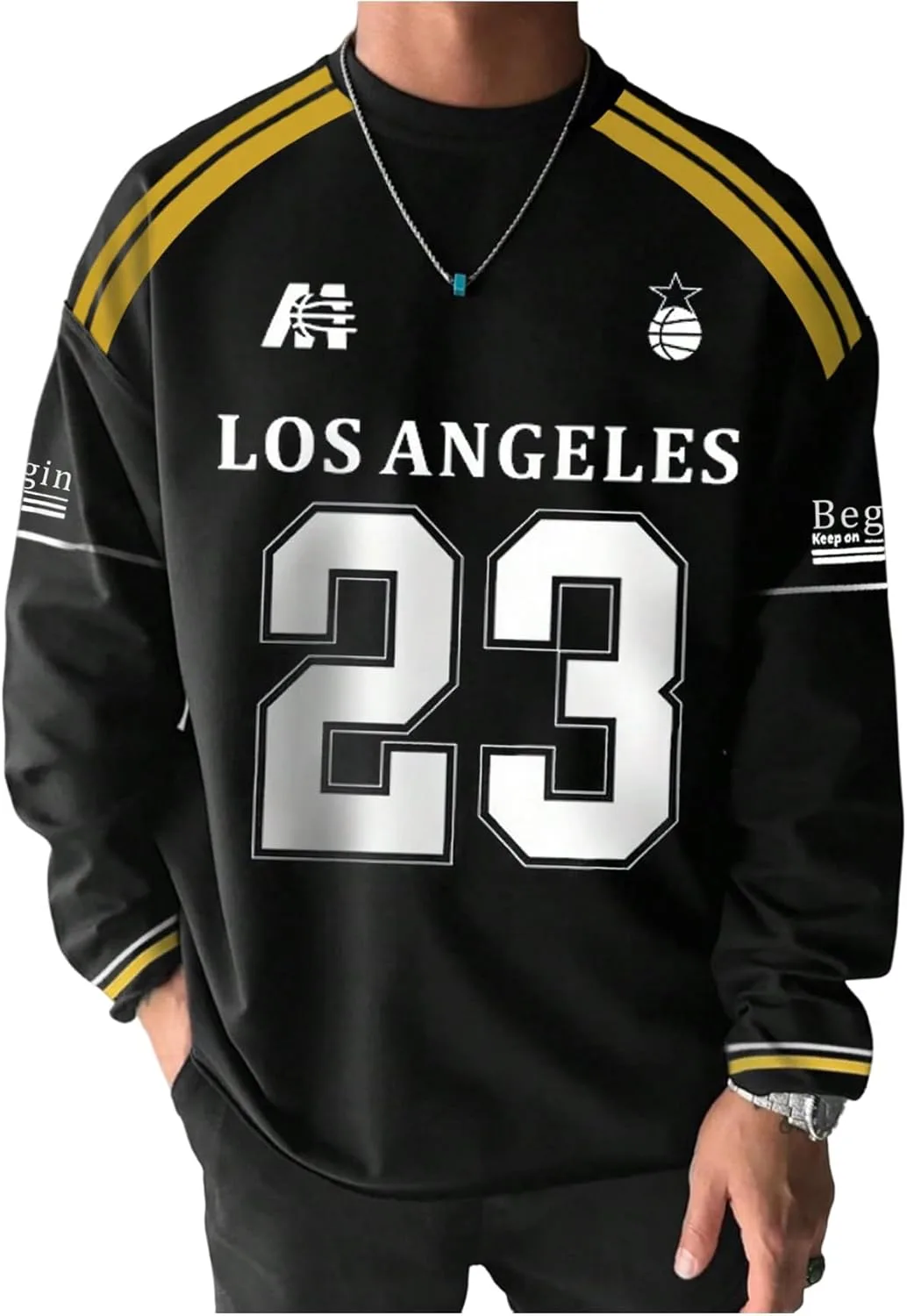 Футболка Floerns с принтом номеров, длинный рукав, loose fit
Футболка Floerns с принтом номеров, длинный рукав, loose fit