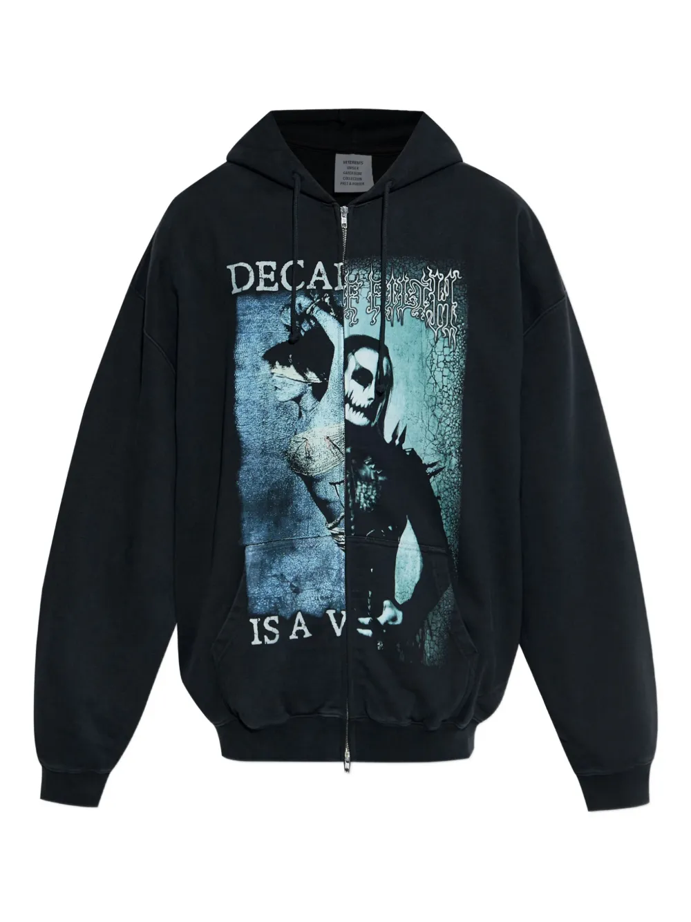 Толстовка с капюшоном на молнии с графическим принтом VETEMENTS, черный
Толстовка с капюшоном на молнии с графическим принтом VETEMENTS, черный