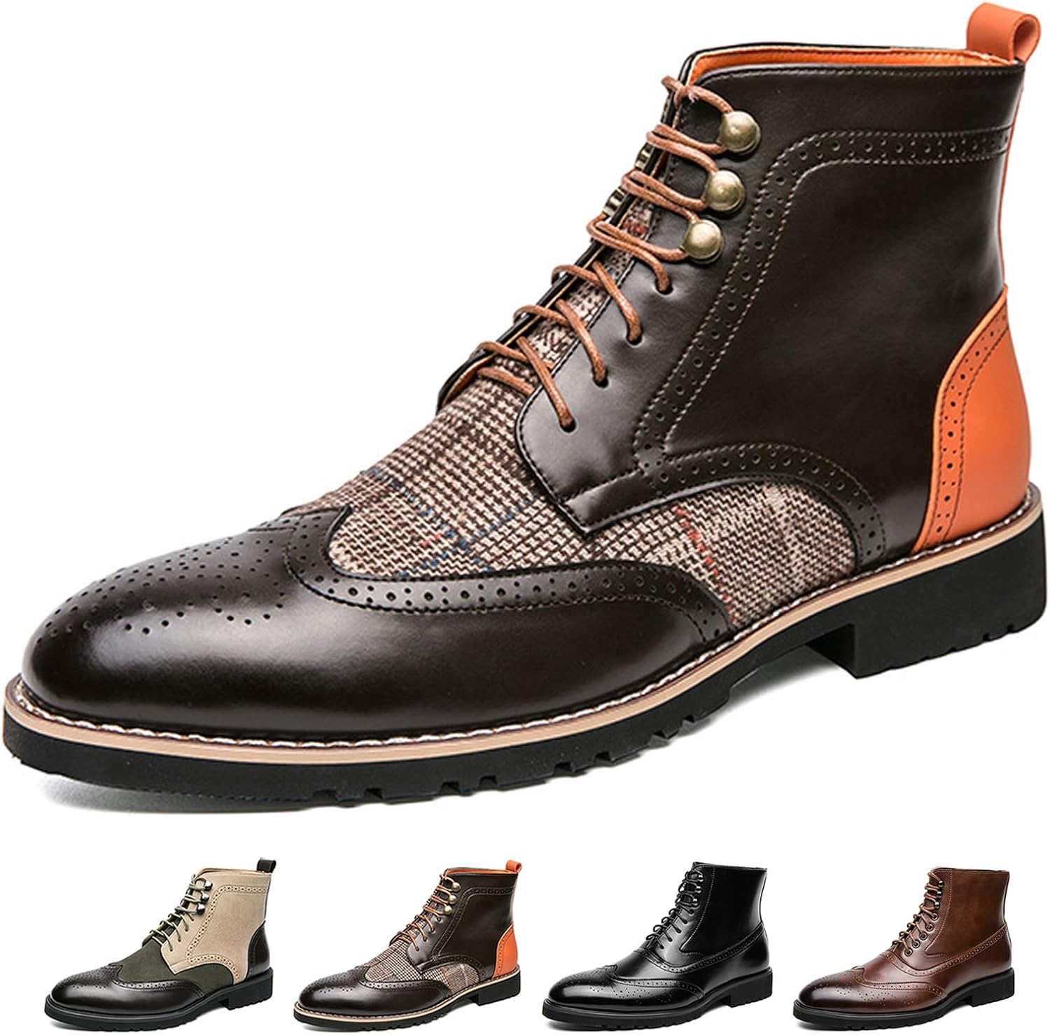 Мужские ботинки Lossarye с крыльями и брогированием, модные кожаные высокие ботинки на шнуровке Oxford, деловые повседневные ботинки Чакка, коричневый
Мужские ботинки Lossarye с крыльями и брогированием, модные кожаные высокие ботинки на шнуровке Oxford, деловые повседневные ботинки Чакка, коричневый