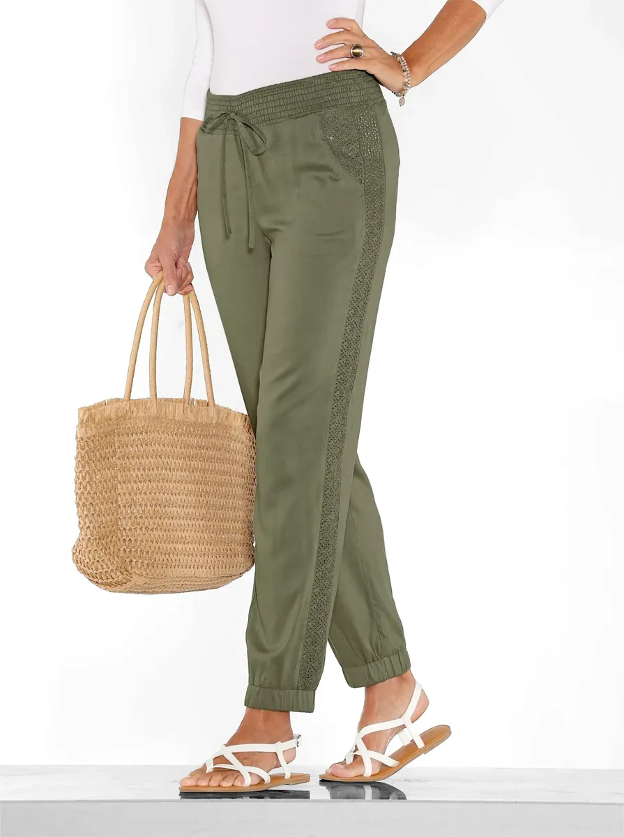 Брюки без застежки Classic Basics, хаки
Брюки без застежки Classic Basics, хаки