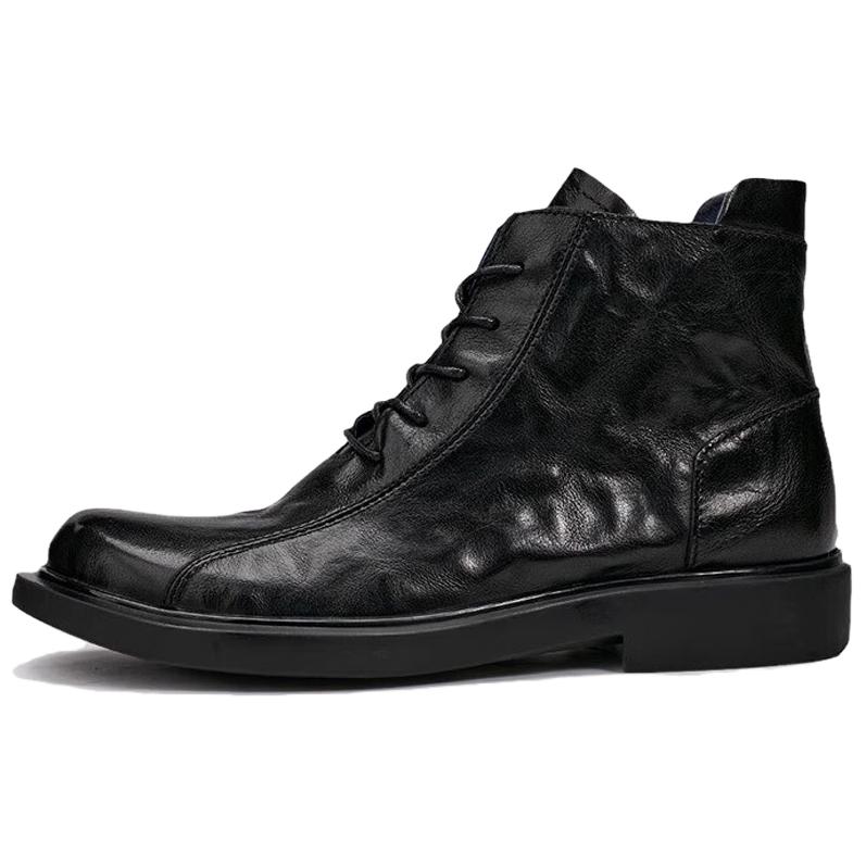 LEYGMENLG Черные утепленные замшевые мужские полусапожки на каблуке 3,3 см, цвет Black Fleece-Lined (Baby Calf Leather)
LEYGMENLG Черные утепленные замшевые мужские полусапожки на каблуке 3,3 см, цвет Black Fleece-Lined (Baby Calf Leather)