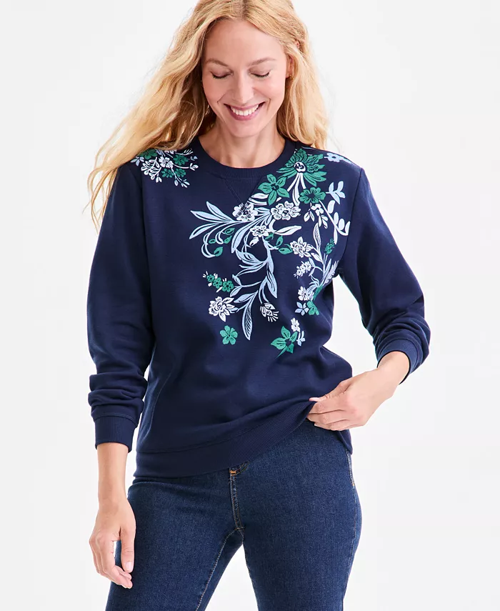 Свитшот с круглым вырезом и миниатюрным принтом Style & Co, синий
Свитшот с круглым вырезом и миниатюрным принтом Style & Co, синий