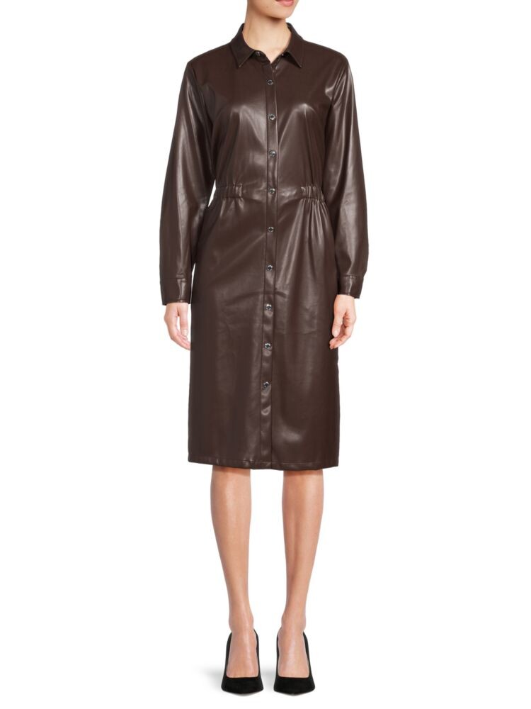 Платье-рубашка из искусственной кожи Calvin Klein, цвет Coffee Bean
Платье-рубашка из искусственной кожи Calvin Klein, цвет Coffee Bean