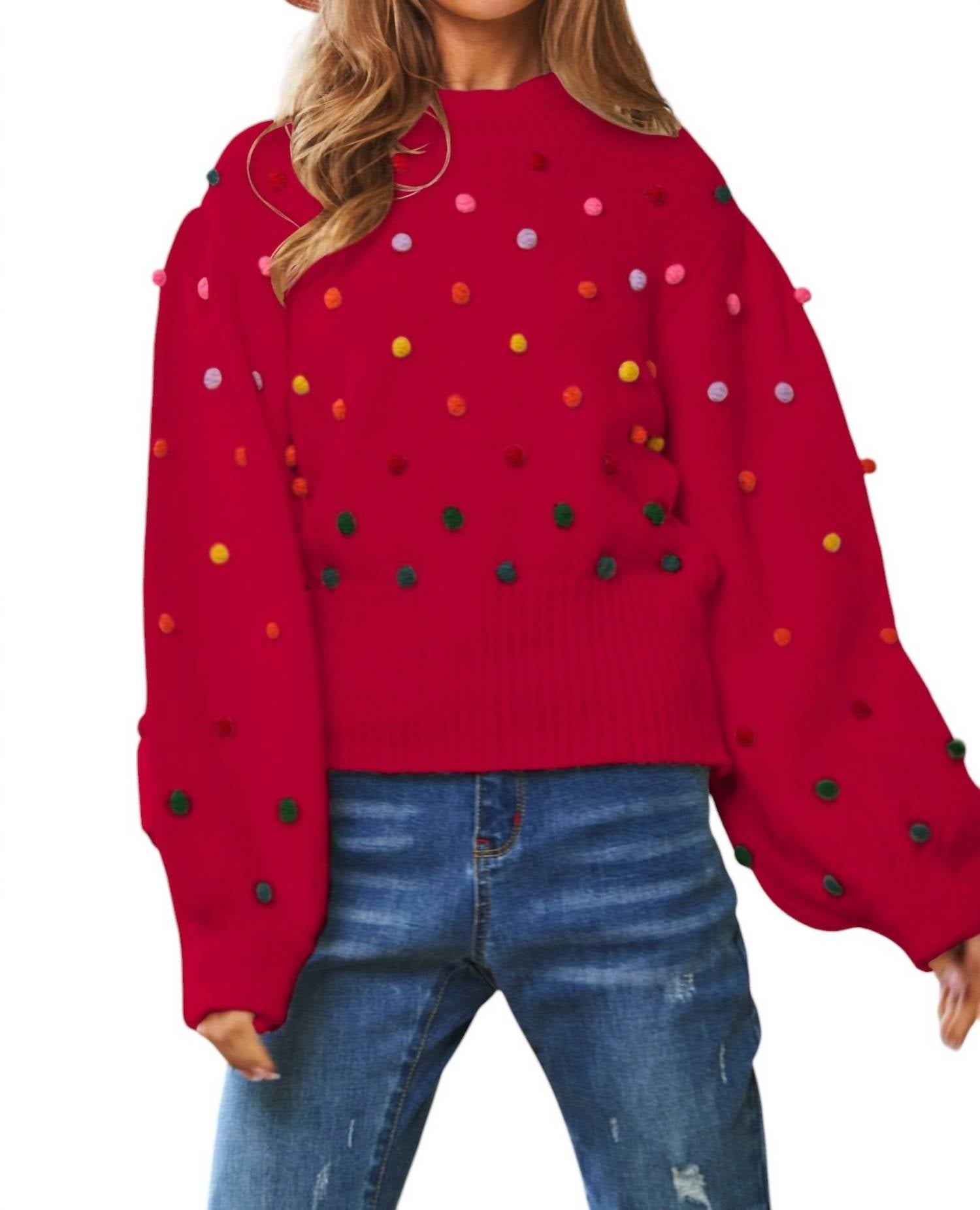 Вечеринка не окончена. Красный свитер с помпоном DAVI & DANI
Вечеринка не окончена. Красный свитер с помпоном DAVI & DANI