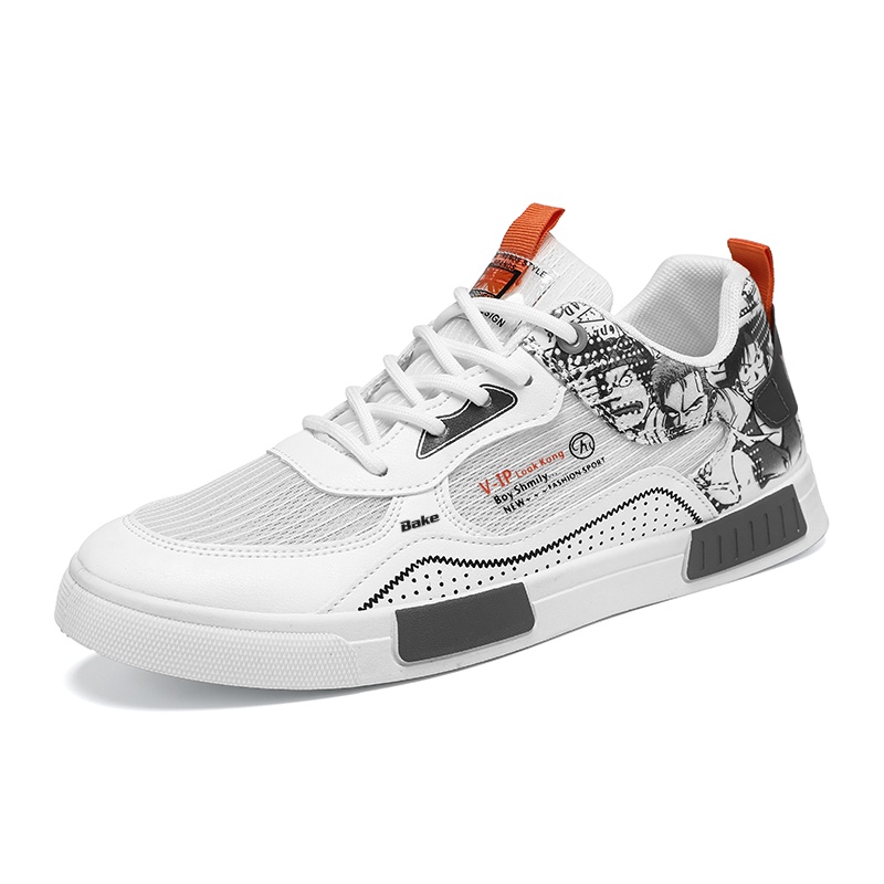 Нескользящие и дышащие низкие мужские кроссовки для скейтбординга BAKE, White Gray
Нескользящие и дышащие низкие мужские кроссовки для скейтбординга BAKE, White Gray