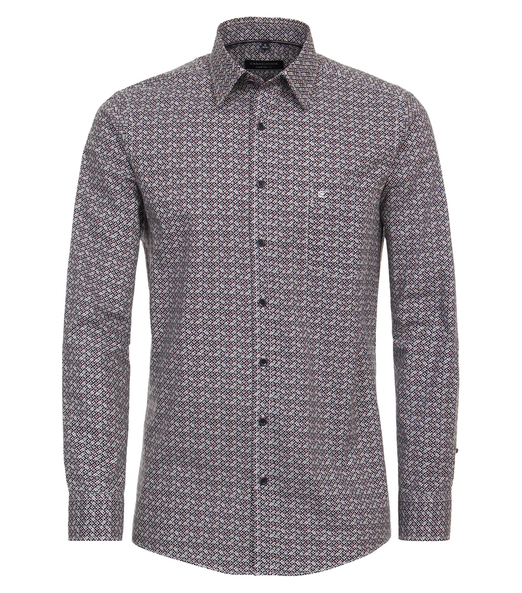 Рубашка CASAMODA с длинными рукавами "CASAMODA повседневная рубашка с принтом", красный 
Рубашка CASAMODA с длинными рукавами "CASAMODA повседневная рубашка с принтом", красный