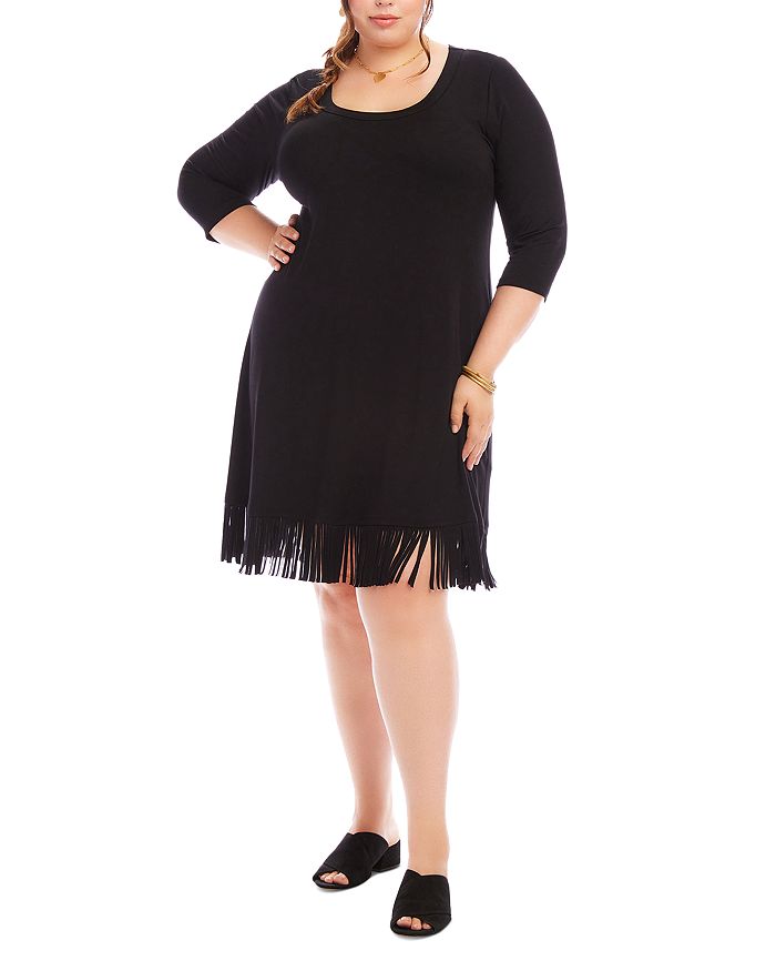 Платье с бахромой по подолу Karen Kane, черный
Платье с бахромой по подолу Karen Kane, черный