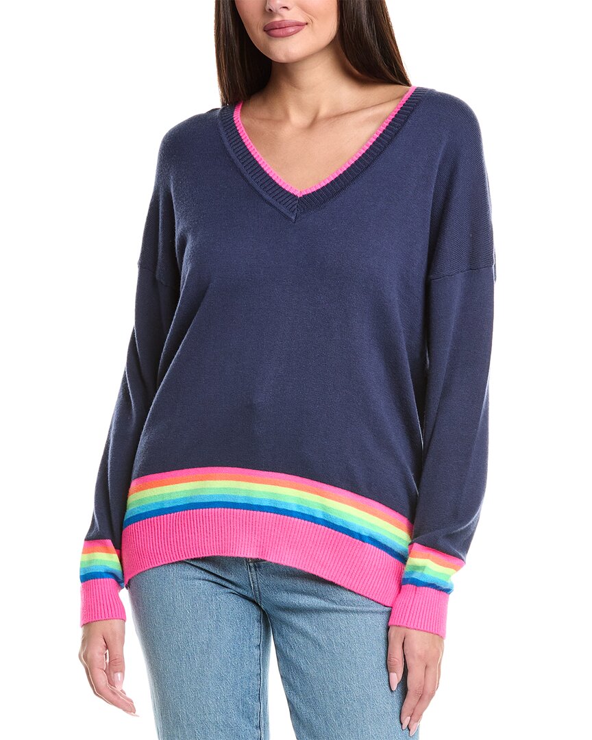 WISPR Свитер из смесового шелка с радужной полоской, синий
WISPR Свитер из смесового шелка с радужной полоской, синий