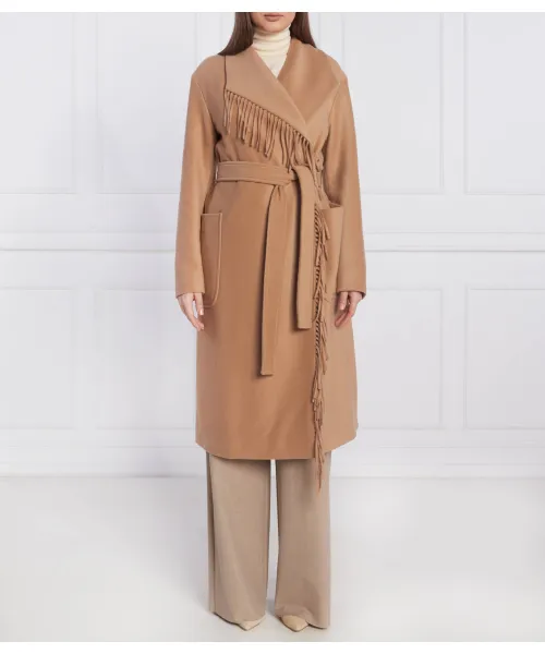 Корейское шерстяное пальто Boss, бежевый 
Корейское шерстяное пальто Boss, бежевый