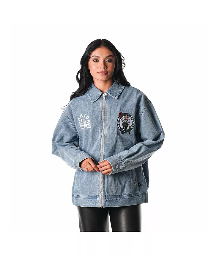 Мужская и женская синяя джинсовая куртка Boston Coaches с молнией на всю длину The Wild Collective
Мужская и женская синяя джинсовая куртка Boston Coaches с молнией на всю длину The Wild Collective