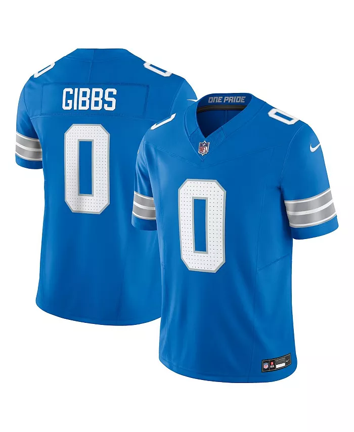 Мужская джерси Detroit Lions Vapor F.U.S.E. Limited синего цвета Jahmyr Gibbs Nike
Мужская джерси Detroit Lions Vapor F.U.S.E. Limited синего цвета Jahmyr Gibbs Nike