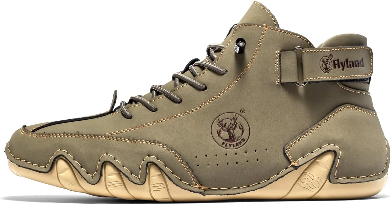 Мужские повседневные кожаные кроссовки FLYLAND, ботинки Чукка на щиколотку, слипоны, легкие лоферы для ходьбы и вождения, хаки
Мужские повседневные кожаные кроссовки FLYLAND, ботинки Чукка на щиколотку, слипоны, легкие лоферы для ходьбы и вождения, хаки