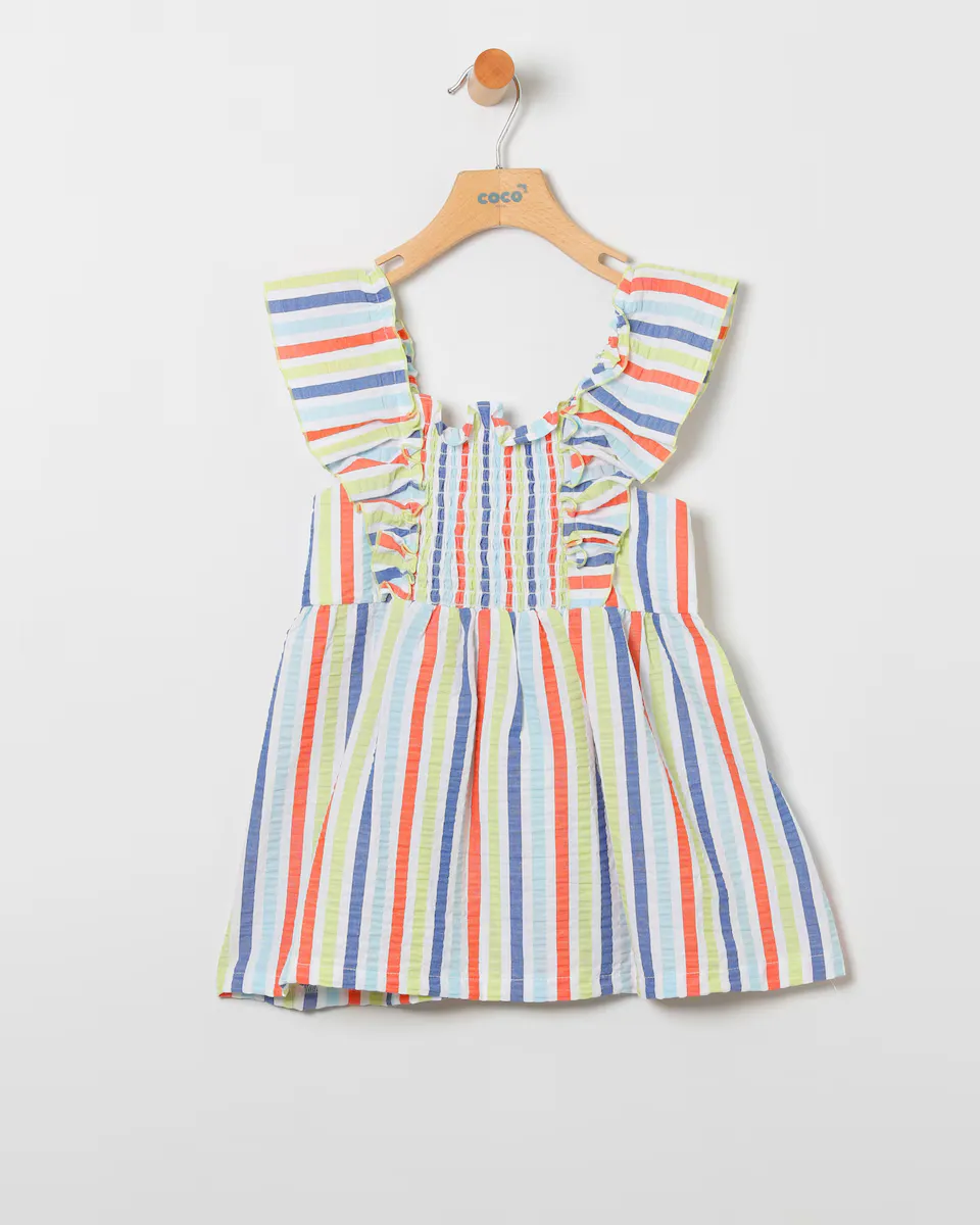 Платье для девочки из 100% хлопка с полосатым принтом Coco Acqua, многоцветный
Платье для девочки из 100% хлопка с полосатым принтом Coco Acqua, многоцветный