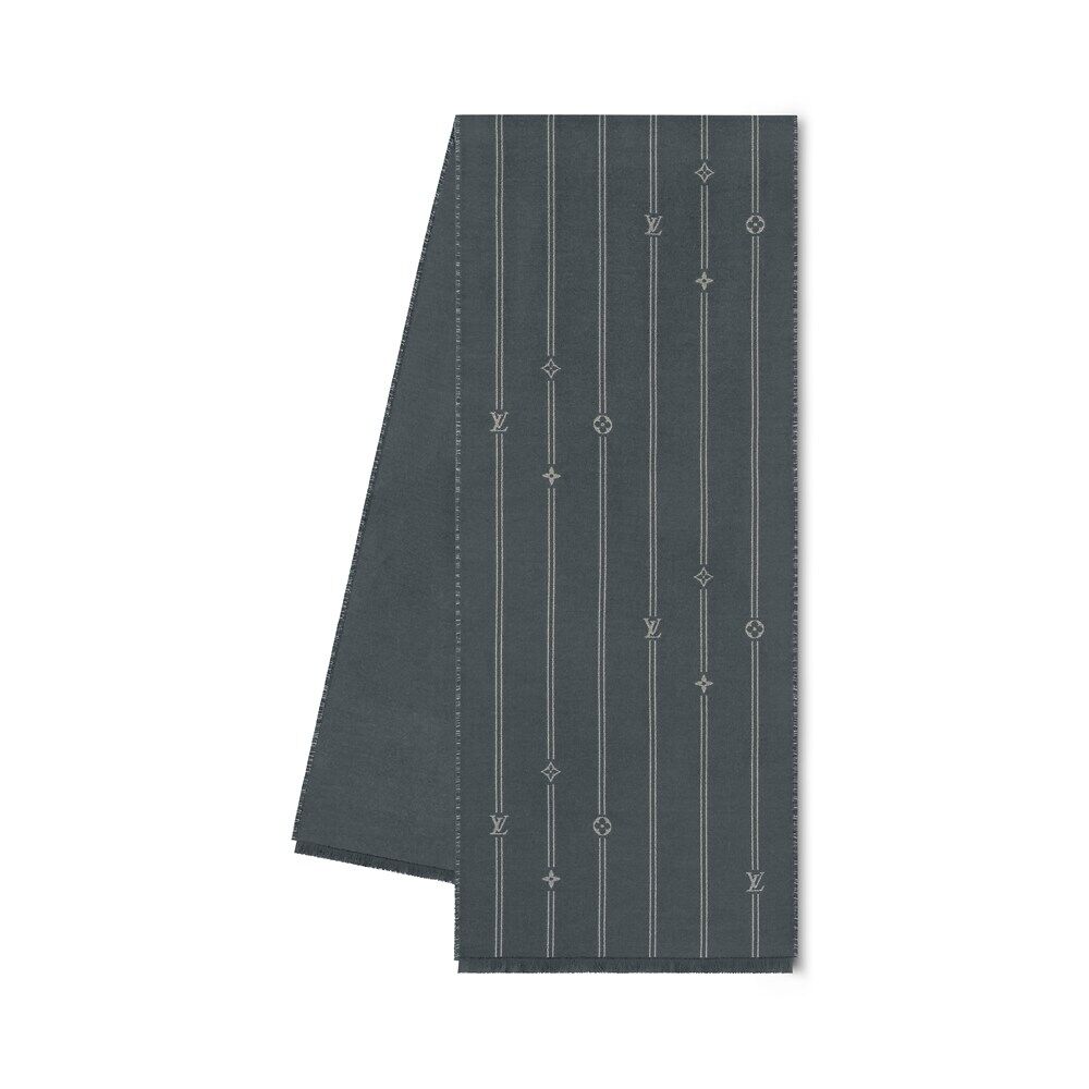 Шарф с монограммными полосками Louis Vuitton, серый
Шарф с монограммными полосками Louis Vuitton, серый