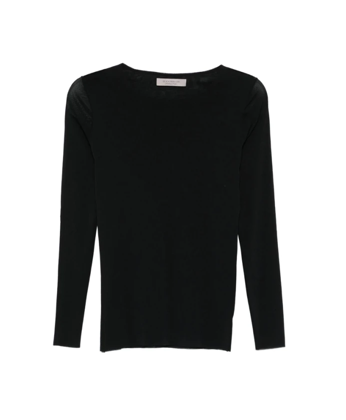 Топ с длинными рукавами и черной сетчатой вставкой D.Exterior, черный
Топ с длинными рукавами и черной сетчатой вставкой D.Exterior, черный