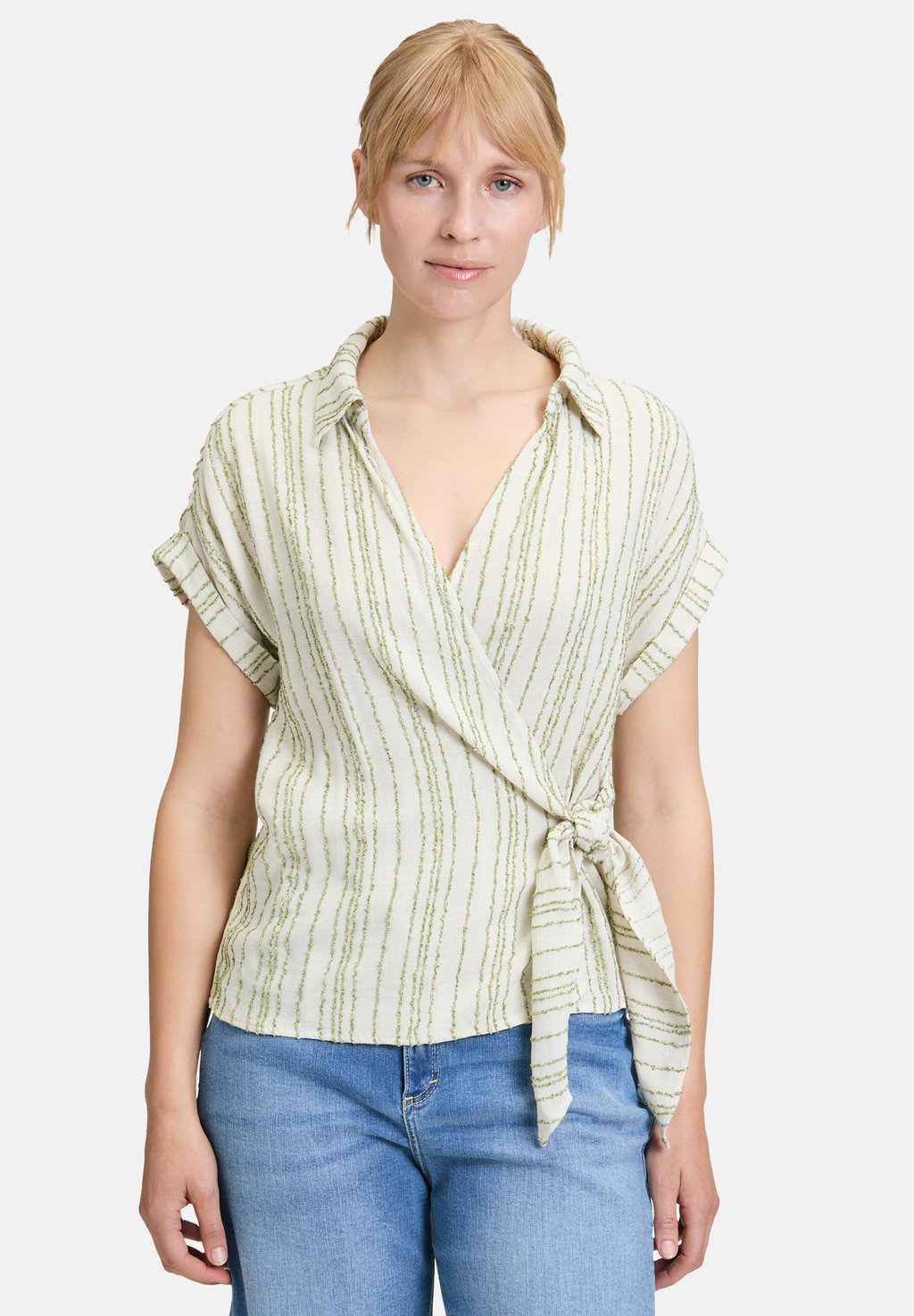 Блуза STREIFEN MIT BINDEGÜRTEL Cartoon, бежевый
Блуза STREIFEN MIT BINDEGÜRTEL Cartoon, бежевый