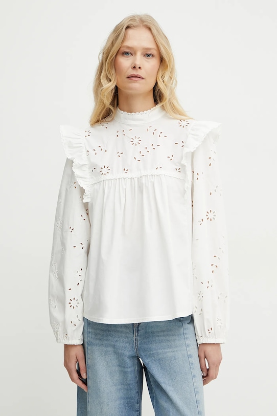 Хлопковая блузка Weekend Max Mara, белый 
Хлопковая блузка Weekend Max Mara, белый