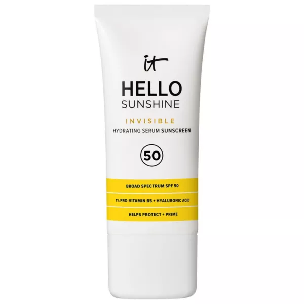Hello sunshine невидимый солнцезащитный крем для лица spf 50 It Cosmetics
Hello sunshine невидимый солнцезащитный крем для лица spf 50 It Cosmetics