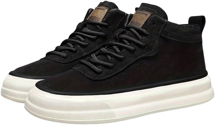 Мужские повседневные спортивные кроссовки однотонного цвета на высокой подошве - с круглым носком, шнуровкой, легкие кроссовки для походов, осень/зима Hoalox, черный
Мужские повседневные спортивные кроссовки однотонного цвета на высокой подошве - с круглым носком, шнуровкой, легкие кроссовки для походов, осень/зима Hoalox, черный