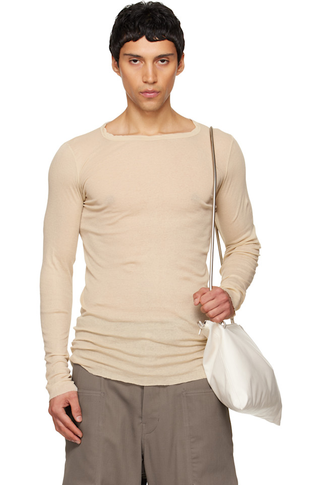 Rick Owens Серая футболка с висковым ребром
Rick Owens Серая футболка с висковым ребром