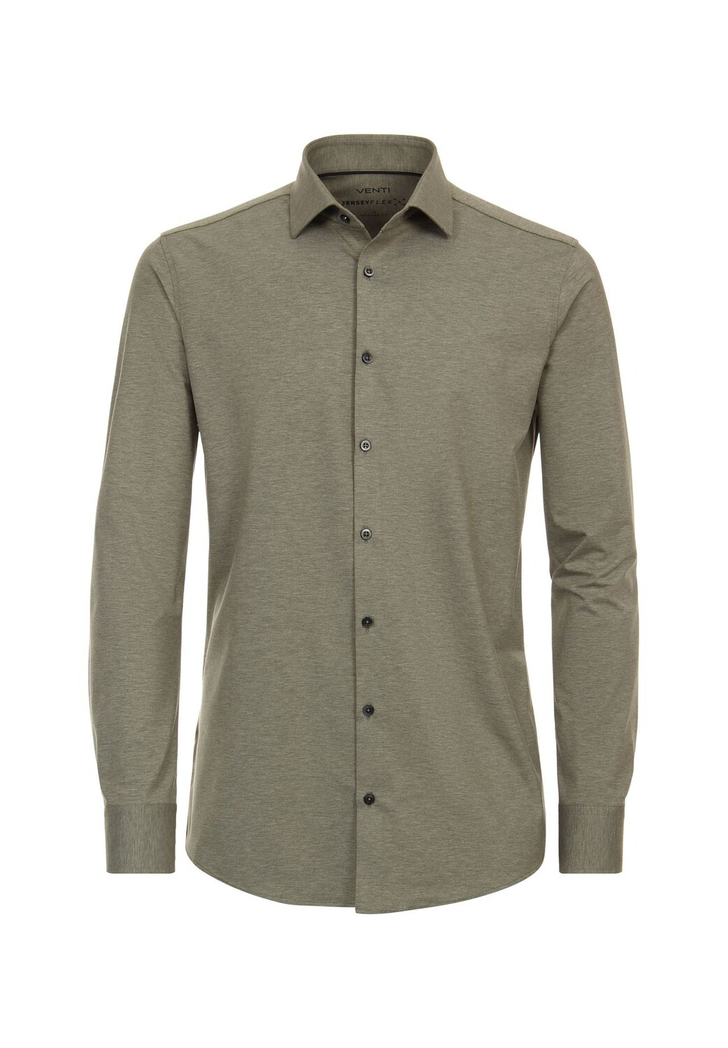 Мужская деловая рубашка однотонного современного кроя Venti, оливковый 
Мужская деловая рубашка однотонного современного кроя Venti, оливковый
