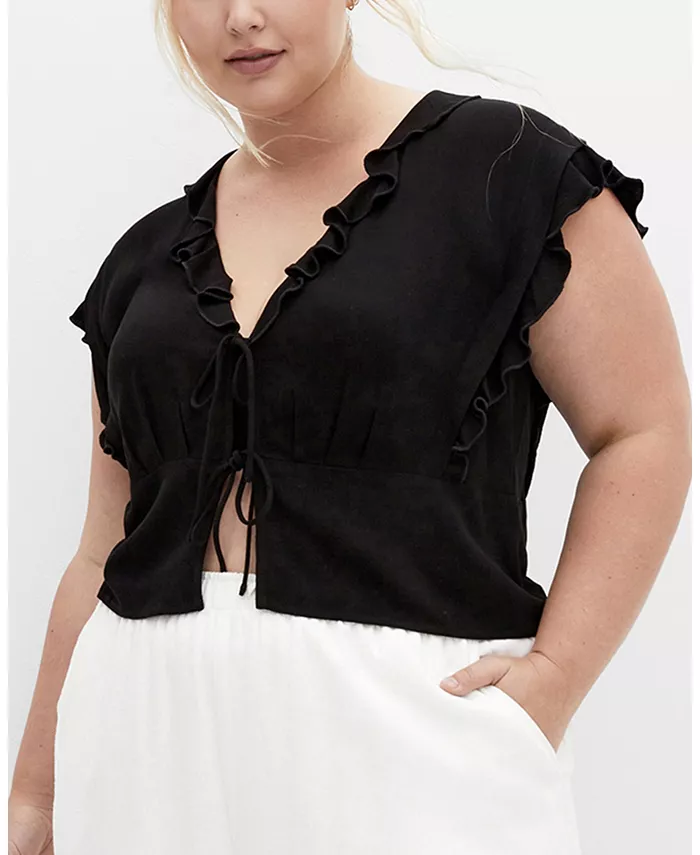 Большой размер Весенний топ Love CITY CHIC, черный
Большой размер Весенний топ Love CITY CHIC, черный