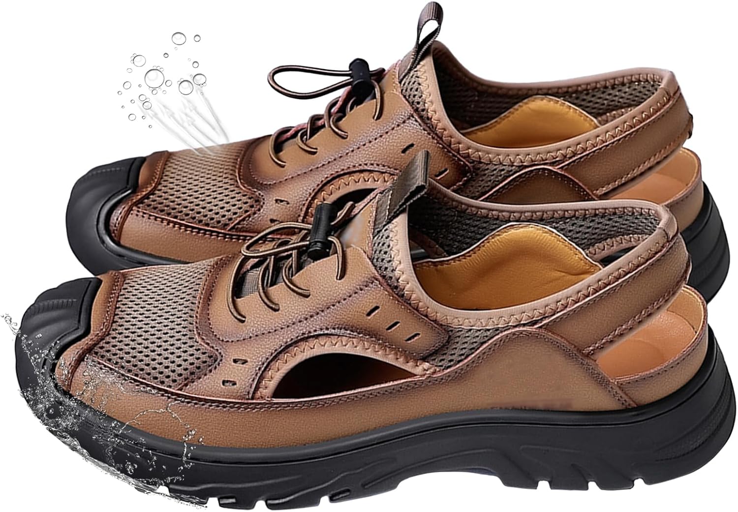 Мужские спортивные сандалии с закрытым носком из легкой кожи с регулируемыми ремешками, комфортные мужские сандалии для походов и прогулок, для пляжа, воды и активного отдыха Generic, коричневый
Мужские спортивные сандалии с закрытым носком из легкой кожи с регулируемыми ремешками, комфортные мужские сандалии для походов и прогулок, для пляжа, воды и активного отдыха Generic, коричневый