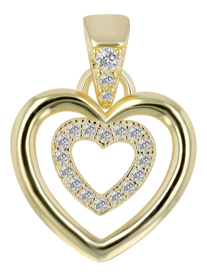 Adeliás Женский кулон - Сердце. Кулон в форме сердца из серебра 925 пробы с кубическим цирконием в золотой оправе
Adeliás Женский кулон - Сердце. Кулон в форме сердца из серебра 925 пробы с кубическим цирконием в золотой оправе