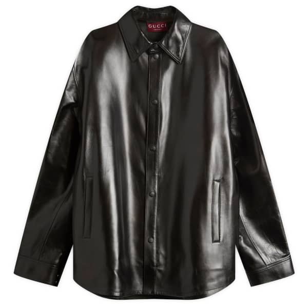 Мягкая рубашка из кожи наппа Gucci, черный
Мягкая рубашка из кожи наппа Gucci, черный