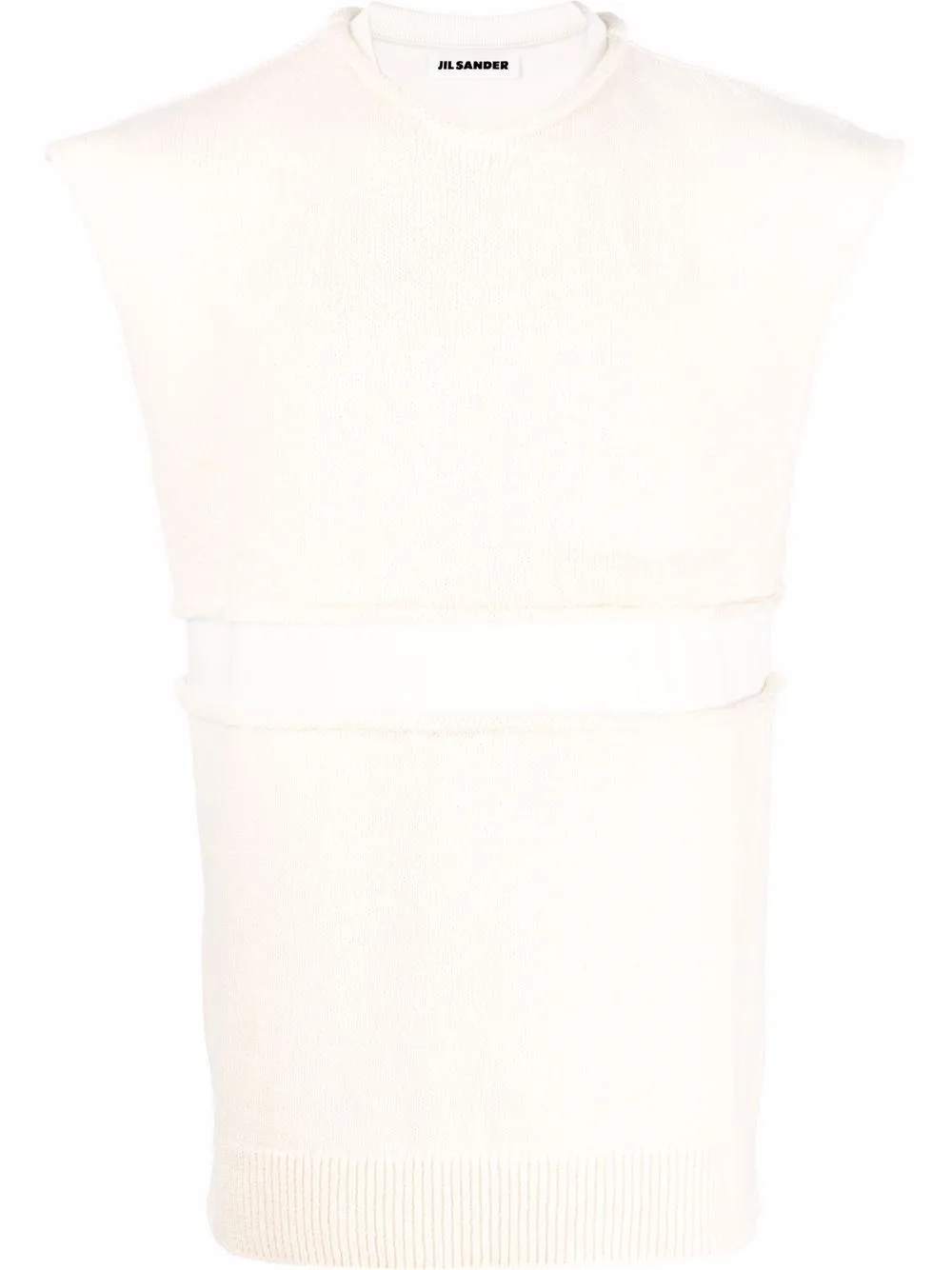 Топ без рукавов со вставкой JIL SANDER, нейтральный
Топ без рукавов со вставкой JIL SANDER, нейтральный