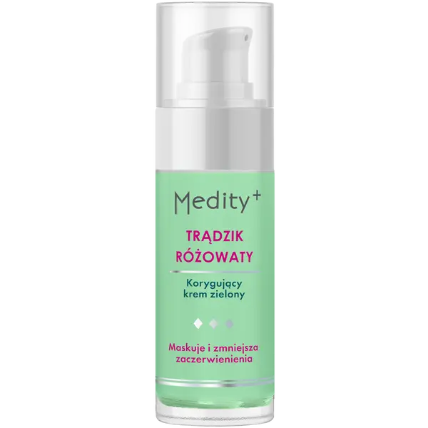 Корректирующий зеленый крем от розацеа, 30 мл Medity+ Trądzik różowaty
Корректирующий зеленый крем от розацеа, 30 мл Medity+ Trądzik różowaty