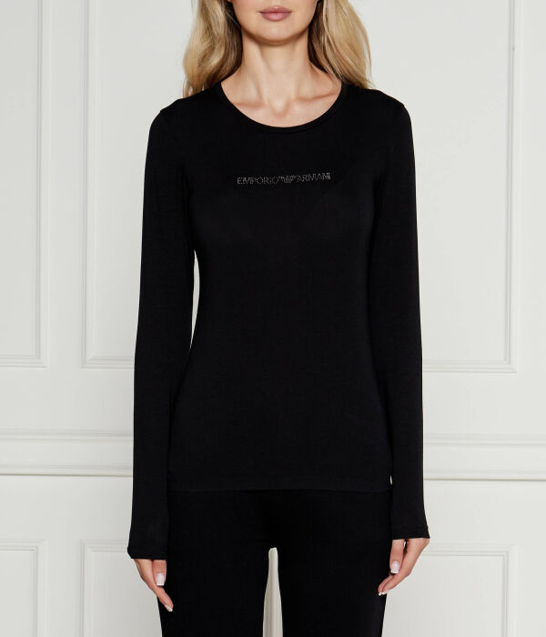 Блуза Slim fit Emporio Armani, черный 
Блуза Slim fit Emporio Armani, черный