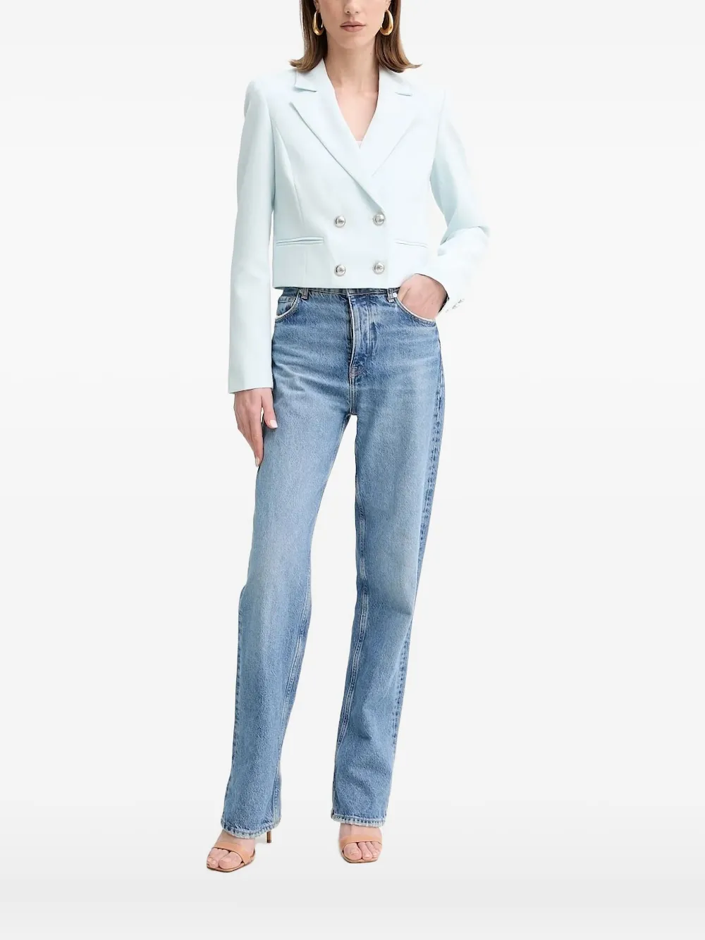 Двубортный укороченный жакет GUESS USA, синий
Двубортный укороченный жакет GUESS USA, синий