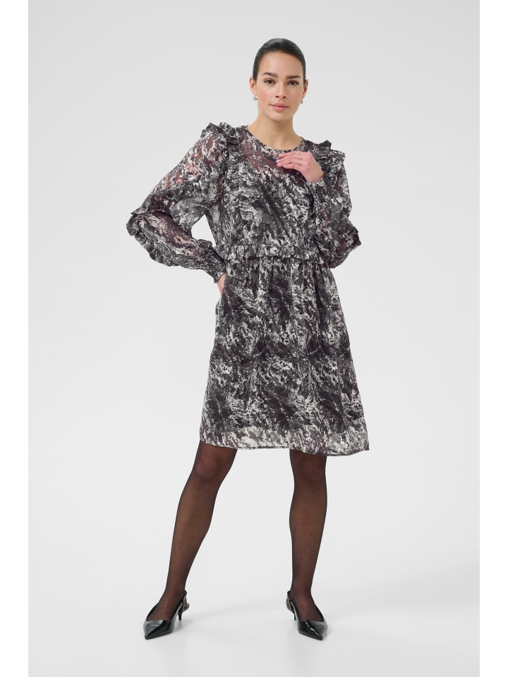 Kaffe Платье KAalica А-образного силуэта в черно-серой цветовой гамме с абстрактным рисунком
Kaffe Платье KAalica А-образного силуэта в черно-серой цветовой гамме с абстрактным рисунком