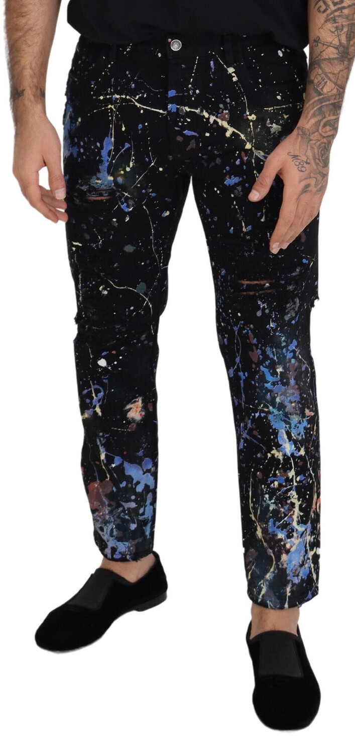 Синие мужские брюки с принтом Dolce & Gabbana Exquisite Color Splash, черный
Синие мужские брюки с принтом Dolce & Gabbana Exquisite Color Splash, черный