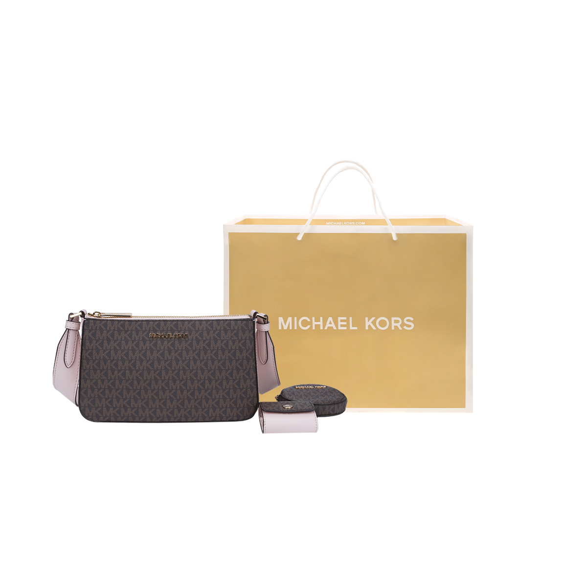 MICHAEL KORS Дорожная сумка через плечо трансформер из полиуретана и холста 
MICHAEL KORS Дорожная сумка через плечо трансформер из полиуретана и холста