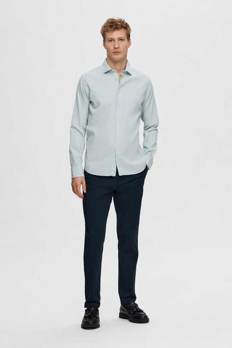 Рубашка с длинными рукавами из натурального хлопка. Selected, синий
Рубашка с длинными рукавами из натурального хлопка. Selected, синий