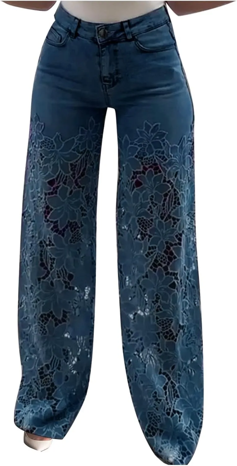 Джинсы Wide Leg с кружевным цветочным принтом Vintage Y2K
Джинсы Wide Leg с кружевным цветочным принтом Vintage Y2K