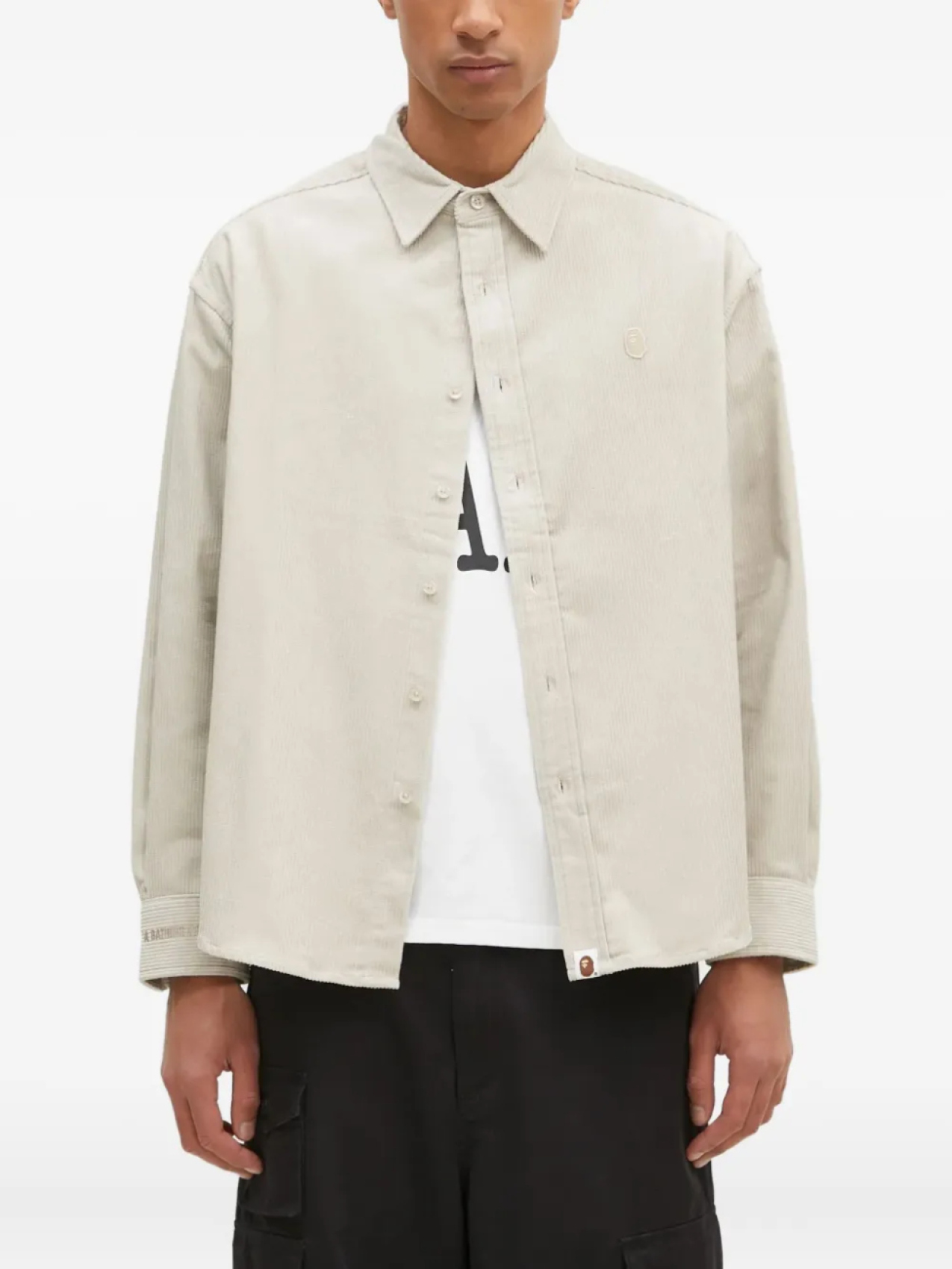 Рубашка на пуговицах из вельвета BATHING APE A Bathing Ape, нейтральный
Рубашка на пуговицах из вельвета BATHING APE A Bathing Ape, нейтральный