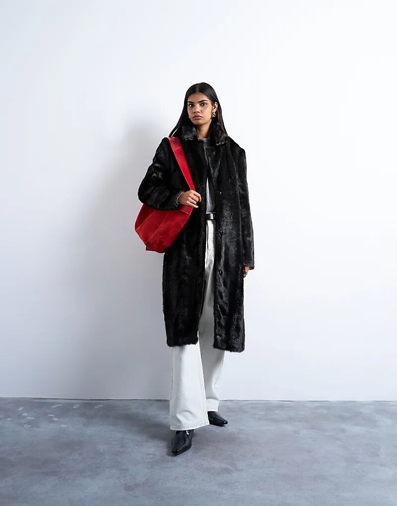 Длинная шуба на выход из искусственного меха Topshop шоколадного цвета
Длинная шуба на выход из искусственного меха Topshop шоколадного цвета