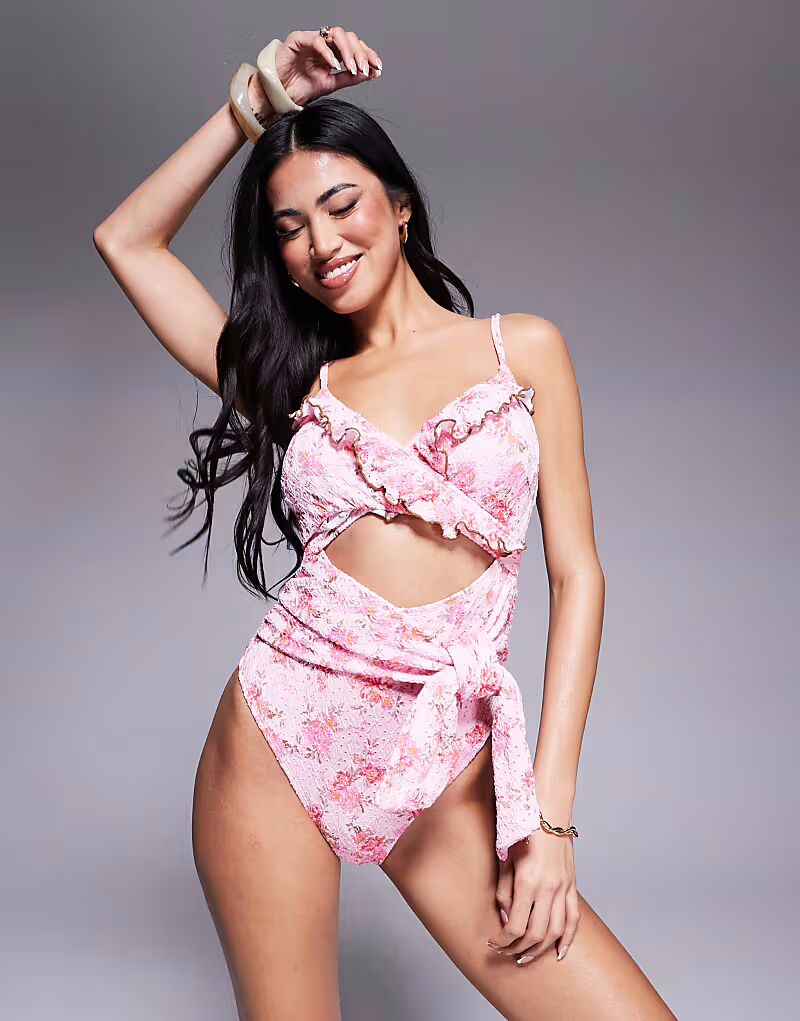 Купальник-обертка River Island с вышивкой и принтом в мелкий цвет, светло-розовый
Купальник-обертка River Island с вышивкой и принтом в мелкий цвет, светло-розовый