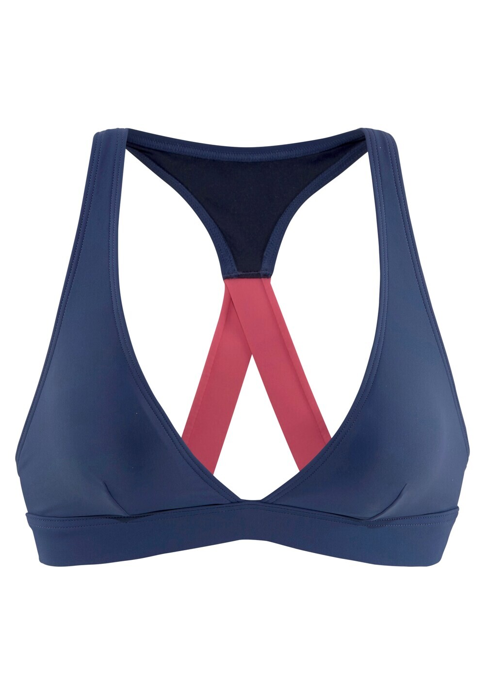 Спортивный бикини-топ с треугольными чашками Lascana, темно-синий
Спортивный бикини-топ с треугольными чашками Lascana, темно-синий