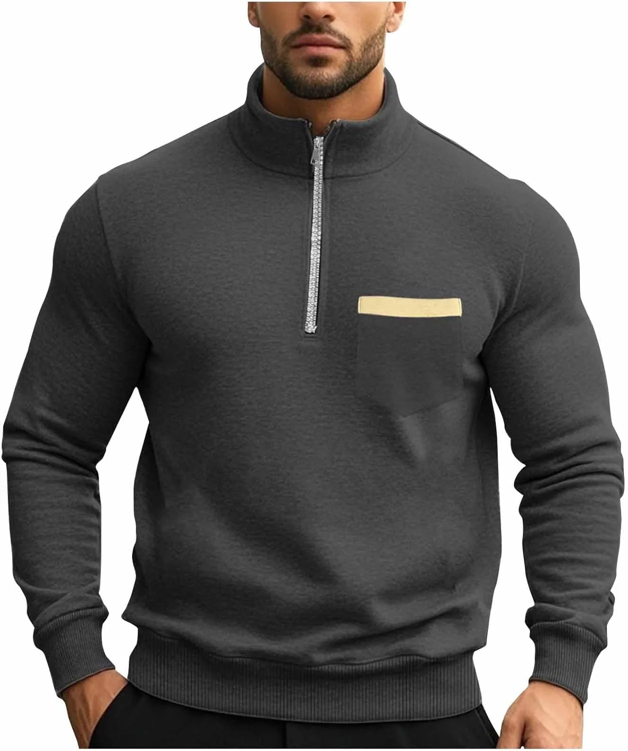 Мужская толстовка с воротником-стойкой, утепленная флисом, Slim Fit
Мужская толстовка с воротником-стойкой, утепленная флисом, Slim Fit