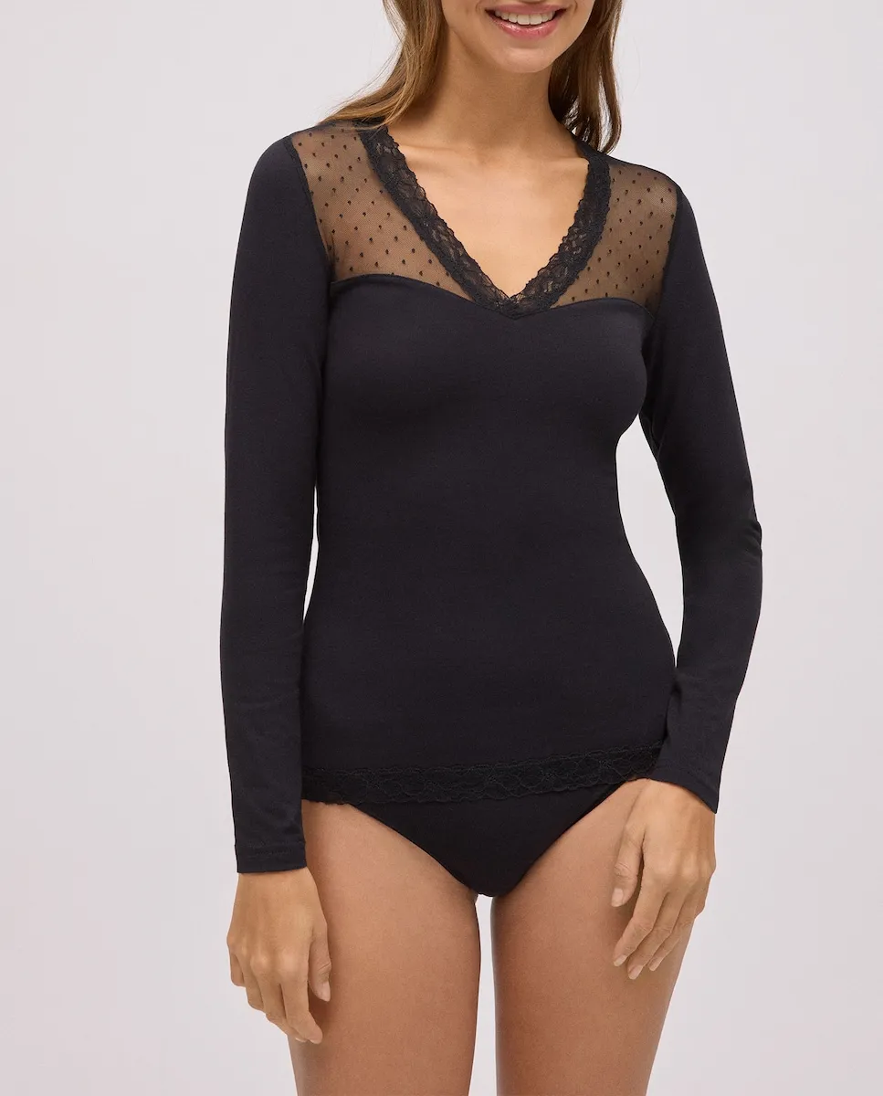 Футболка с длинным рукавом из хлопка с деталями на вырезе YSABEL MORA Ysabel Mora, черный
Футболка с длинным рукавом из хлопка с деталями на вырезе YSABEL MORA Ysabel Mora, черный