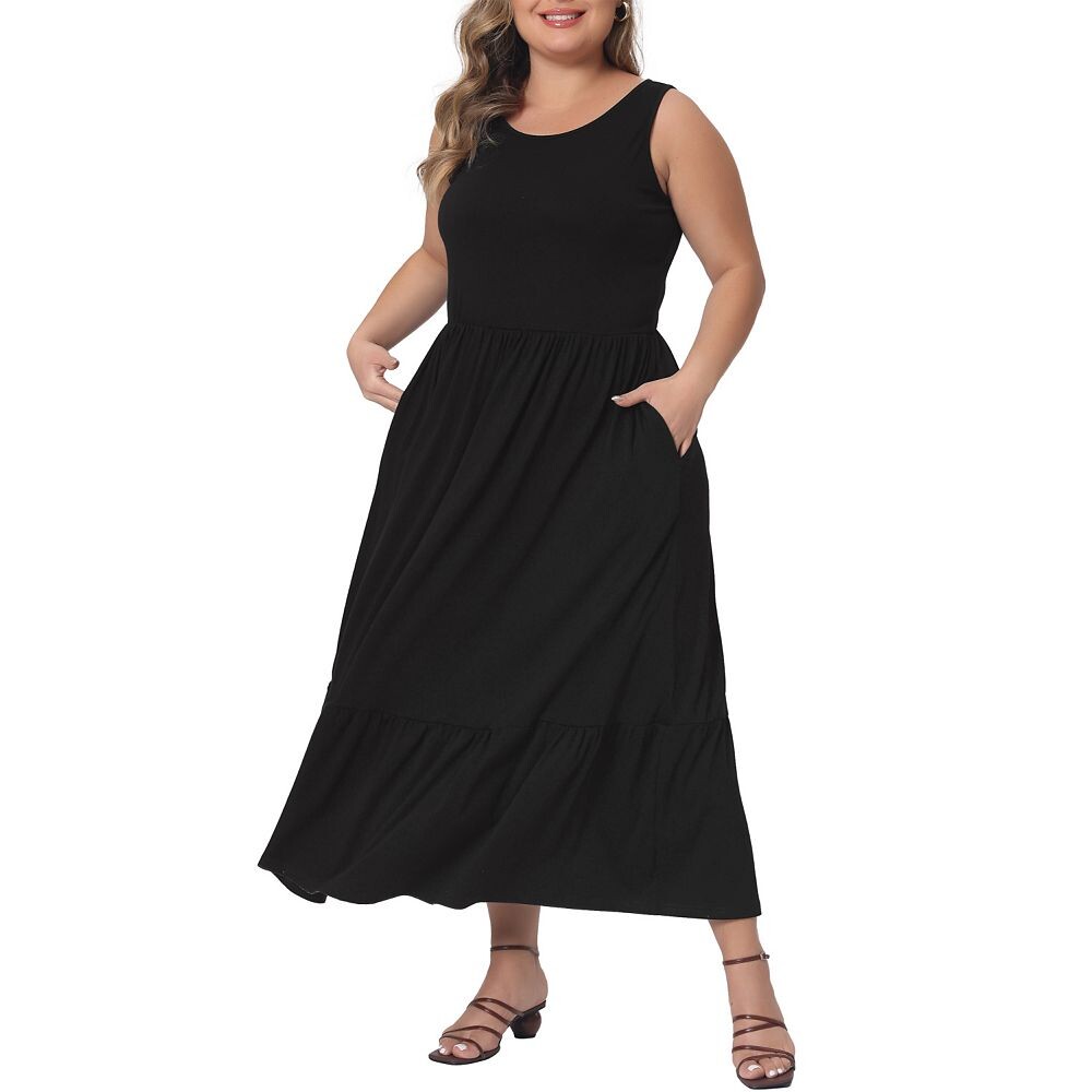 Женское летнее свободное платье макси без рукавов, повседневное многоярусное с карманами, большие размеры Agnes Orinda, черный
Женское летнее свободное платье макси без рукавов, повседневное многоярусное с карманами, большие размеры Agnes Orinda, черный