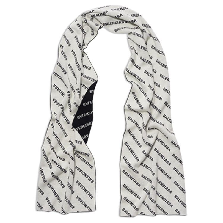 Шерстяной вязаный шарф женский черно-белый Balenciaga
Шерстяной вязаный шарф женский черно-белый Balenciaga