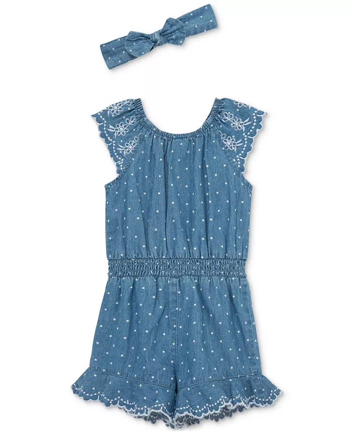 Комплект для девочек из 2 предметов: комбинезон и повязка на голову Chambray Dot Little Me, синий
Комплект для девочек из 2 предметов: комбинезон и повязка на голову Chambray Dot Little Me, синий