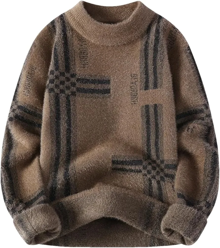 Мужской свитер с круглым вырезом, уютный и теплый
Мужской свитер с круглым вырезом, уютный и теплый