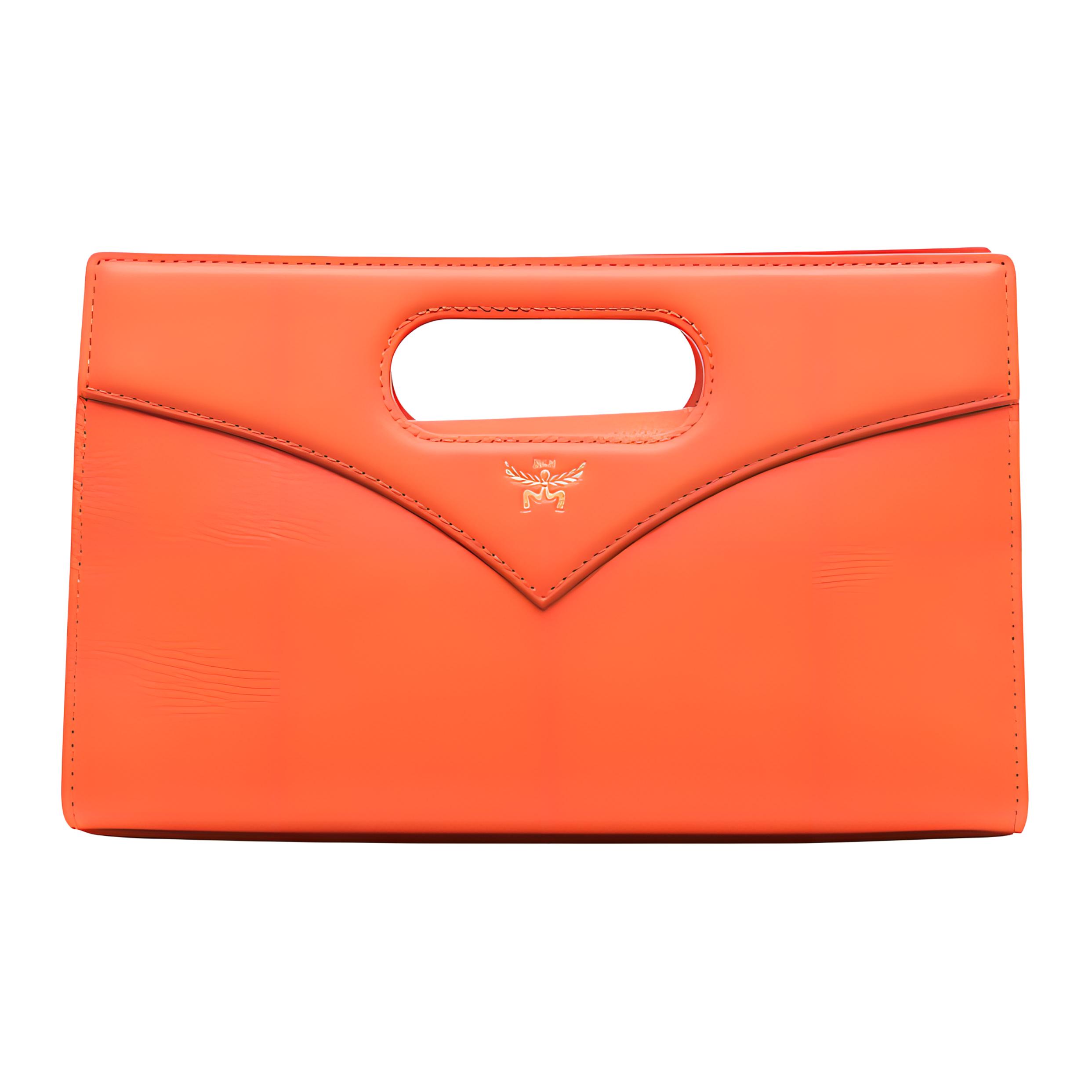 Тисненая кожаная сумка через плечо на одно плечо малого размера женская оранжевая MCM 
Тисненая кожаная сумка через плечо на одно плечо малого размера женская оранжевая MCM